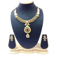 Shriya Traditional Designer Gold Plated Nacklace Set With