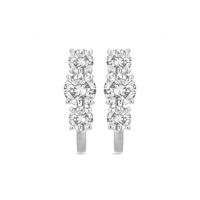 Voylla Sterling Silver Stud Earrings Encrusted with Tiny Swarovski Crystals-AVJAI20355