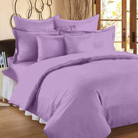 Ahmedabad Cotton Premium Sateen Striped King Size Bedsheet SS