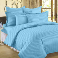 Ahmedabad Cotton Premium Sateen Striped King Size Bedsheet SS