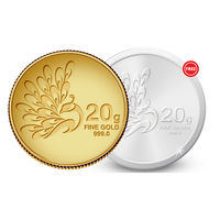 Amrapali Mayura Gold Coin With Free Silver Coin, 20 gm